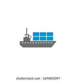 Ship related icon on background for graphic and web design. Creative illustration concept symbol for web or mobile app.