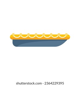 Ship rescue icon flat vector. Search flood. Coast safety isolated