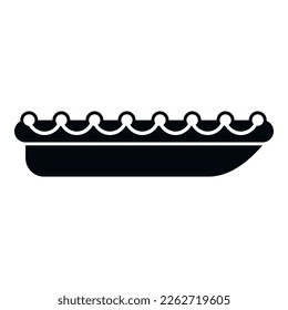 Ship rescue icon simple vector. Search flood. Coast safety