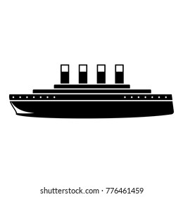 Ship retro icon. Simple illustration of ship retro vector icon for web