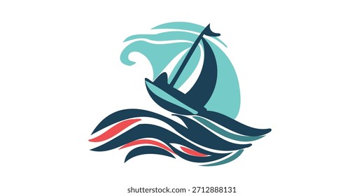 ilustração da nave montando uma onda