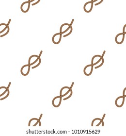 Ship rope con. Flat illustration of ship rope knot vector pattern seamless flat style for web vector illustration