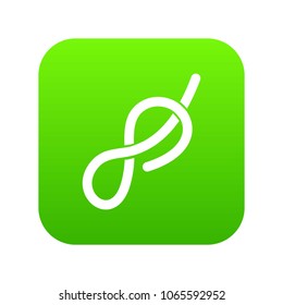 Ship rope con. Flat illustration of ship rope knot vector icon digital green for any design isolated on white vector illustration