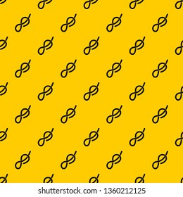 Ship rope con. Flat illustration of ship rope knot vector pattern seamless vector repeat geometric yellow for any design