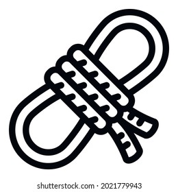 Ship rope icon. Outline Ship rope vector icon for web design isolated on white background