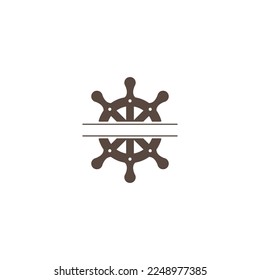 Ship rudder drawing illustration. Rudder icon.