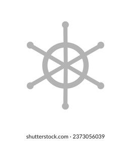 ship rudder icon on a white background, vector illustration