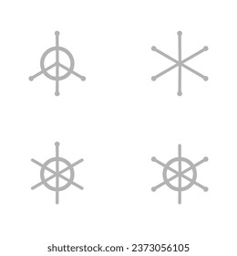 ship rudder icon on a white background, vector illustration