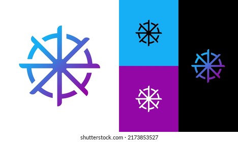 ship Rudder Logo Design Concept 