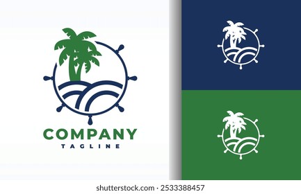 ship rudder and shore logo