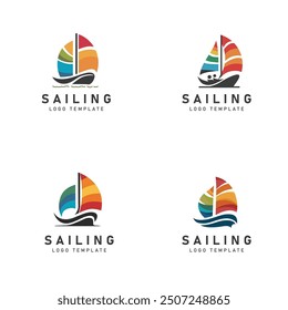 Ship and Sail Boat Logo Design 