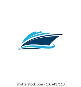 ship sail boat vector graphic logo design