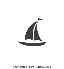 Ship sailboat icon isolated on white background
