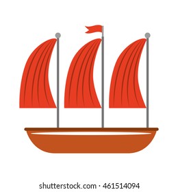 ship sailboat maritime icon vector isolated graphic