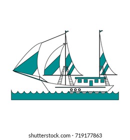 ship with sails icon image