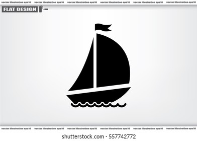 ship with sails icon vector illustration 