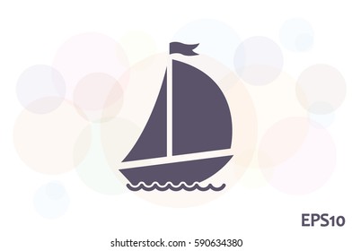 ship with sails icon vector illustration.