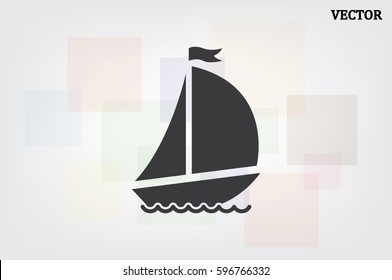 ship with sails icon vector illustration eps10.