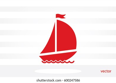 ship with sails icon vector illustration eps10.