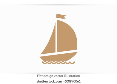 ship with sails icon vector illustration eps10.