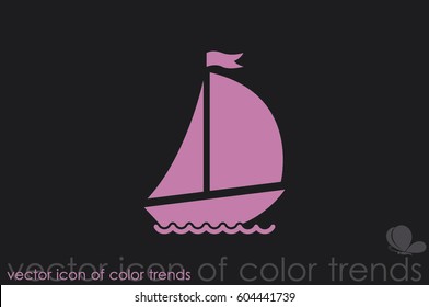 ship with sails icon vector illustration eps10.