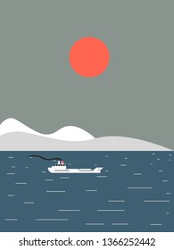 Ship at sea