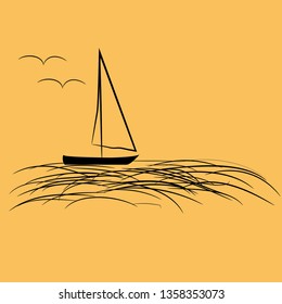 ship and sea background