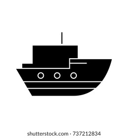 ship in sea   icon, vector illustration, sign on isolated background