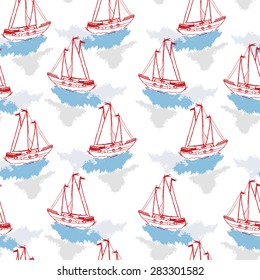 Ship seamless  pattern