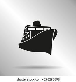 Ship sign icon, vector icon