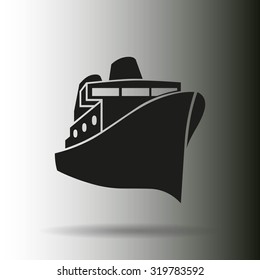 Ship sign icon, vector icon