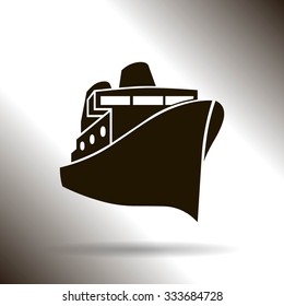 Ship sign icon, vector icon