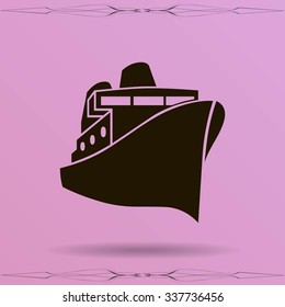 Ship sign icon, vector icon