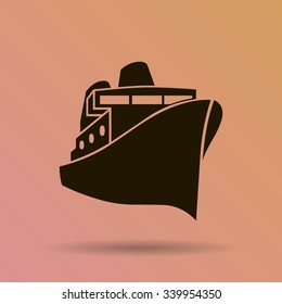 Ship sign icon, vector icon