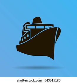 Ship sign icon, vector icon