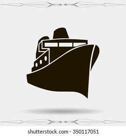 Ship sign icon, vector icon