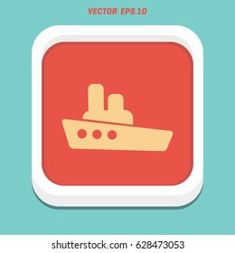 Ship sign icon, vector icon