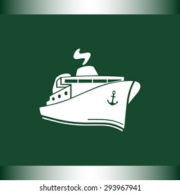 Ship sign icon, vector illustration. Flat design style