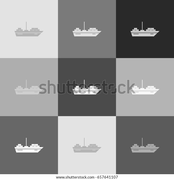 Sign ship. Military Boat icon. Ship sign.