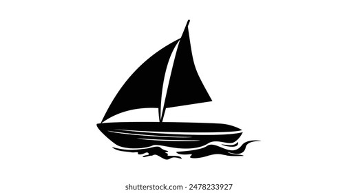 ship silhouette design. ocean transportation sign and symbol.