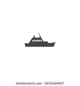 Ship silhouette Icon flat vector design