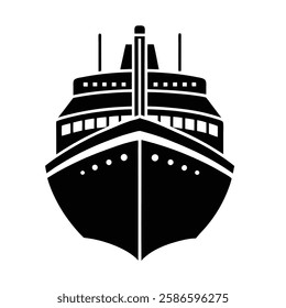 ship silhouette isolated vector on white background