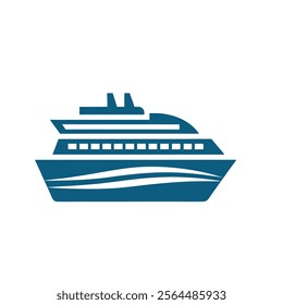 a ship silhouette vector Style with white background