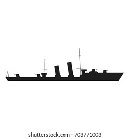 Ship silhouettes Vector black icon on white background