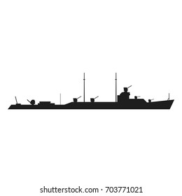 Ship silhouettes Vector black icon on white background