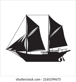 Ship silouette icon vector illustration