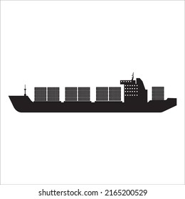 Ship silouette icon vector illustration