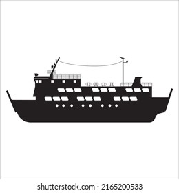 Ship silouette icon vector illustration