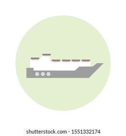 Ship simple illustration clip art vector