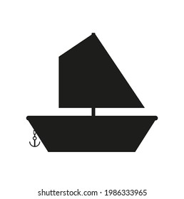 ship sketch icon on white background